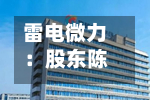 雷电微力：股东陈发树拟减持不超3%公司股份