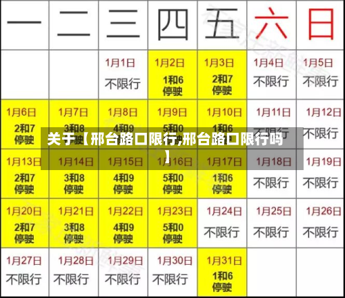 关于【邢台路口限行,邢台路口限行吗】