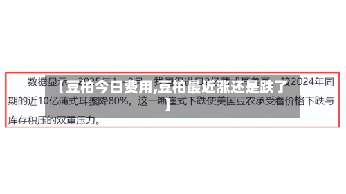 【豆柏今日费用,豆柏最近涨还是跌了】
