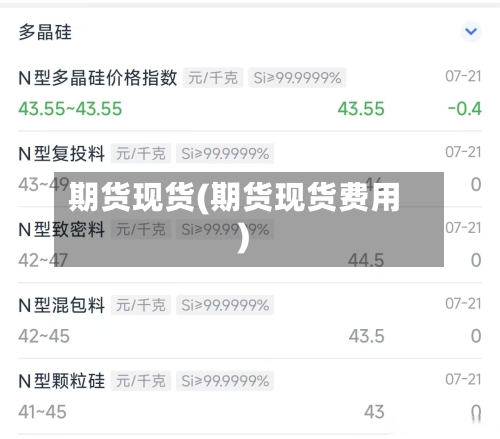 期货现货(期货现货费用)